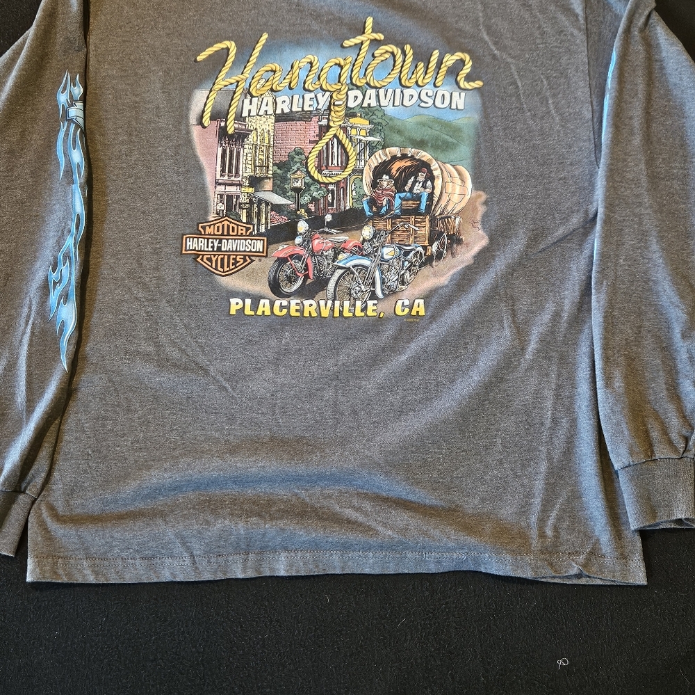 Harley Davidson Vintage Adult Mens XL Placerville Ca. Hangtown Harley Davidson
